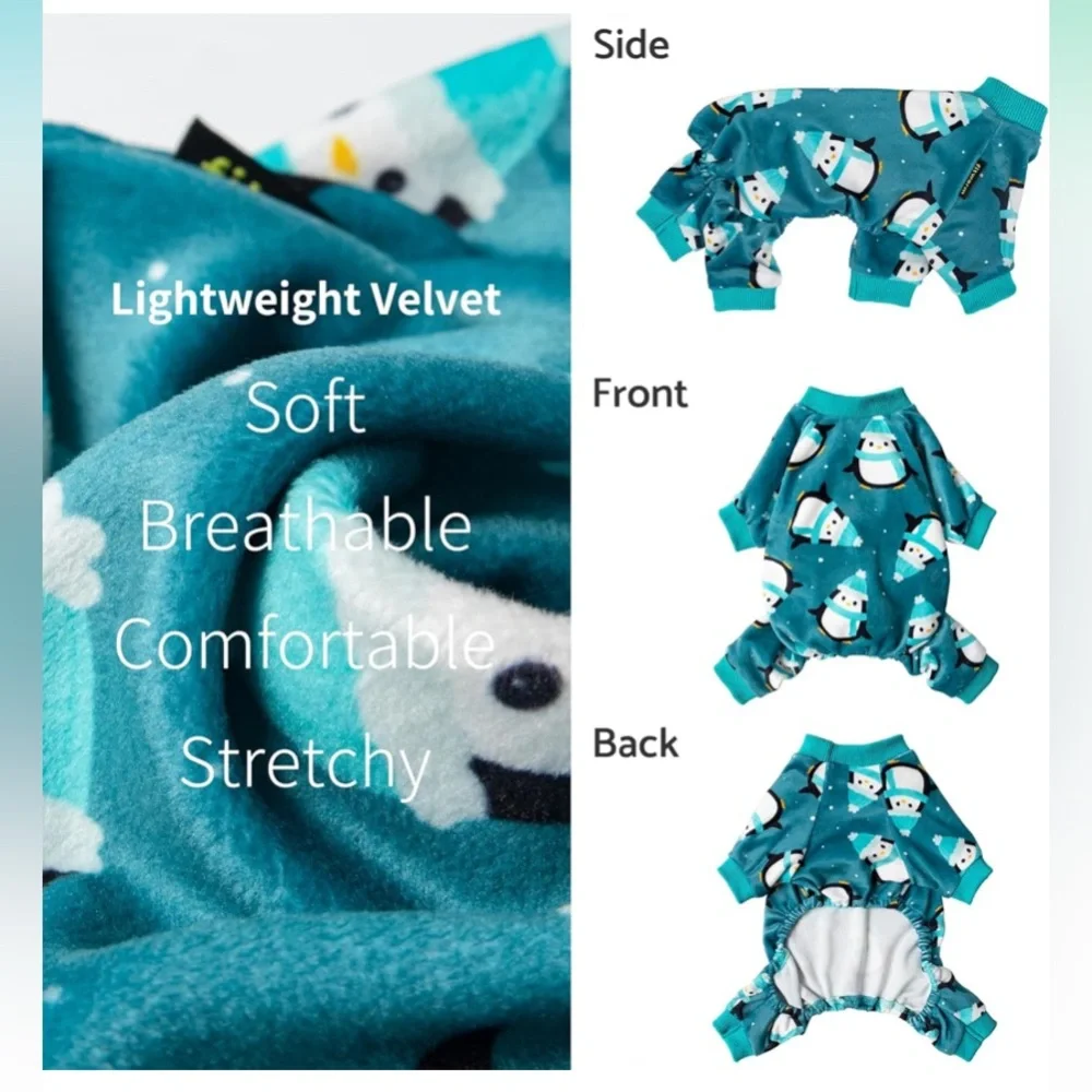 Fitwarm Cute Penguin Dog Pajamas, Dog Winter Clothes for Small Dogs Girl Boy,